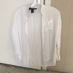 Flowy White Button Down